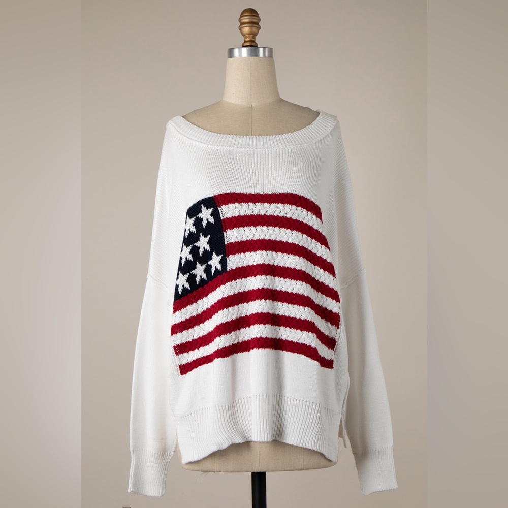 American Flag Sweater